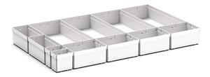 12 Compartment Box Kit 100+mm High x 800W x525D drawer Bott Drawer Cabinets 800 Width x 525 Depth 43020765 